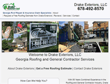 Tablet Screenshot of drakeexteriors.com